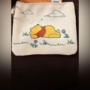 Winnie the Pooh Cream Canvas Zip Pouch